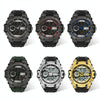 SANDA 6015 Men Multifunctional Waterproof Luminous Sports Watch(Black Gold)