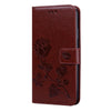 For Xiaomi Redmi 10 Rose Embossed Horizontal Flip PU Leather Case with Holder & Card Slots & Wallet(Brown)