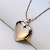 DIY Heart-shaped Photo Frame Memory Locket Pendant Necklace Jewelry(gold)