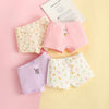 4pcs/set Children Lycra Cotton Boxer Briefs Boys & Girls Pants, Height: 130cm(Girl Rabbit Series)