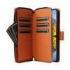 For Samsung Galaxy A54 Nine-card Slots Zipper Wallet Bag Leather Phone Case(Brown)