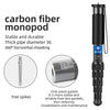 BEXIN P366CF-S Carbon Fiber Monopod Travel Shooting Mobile Phone Live Selfie Bracket Retractable Portable Monopod