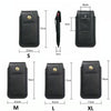 Mobile Phone Leather Waist Bag Holster Pouch L 6.7 Inch Brown