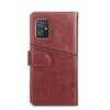 For Asus Zenfone 8 ZS590KS Geometric Stitching Horizontal Flip Leather Phone Case(Dark Brown)