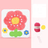 Montessori DIY Embroidery Board Kindergarten Children Cartoon Wool Stitching Material Kit, Style: Sunflower