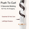 Automatic Curling Iron With Bi-Directional Rotating Ceramic Glaze Coating Hair Care, Plug: EU Plug White