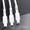 Yesido CA41 3.5A USB to 8 Pin + Micro USB + USB-C / Type-C Charging Cable, Length: 1m(Black)