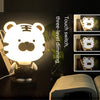 3W Cartoon Crown Pet USB Touch Control Night Light(Tiger Pink)