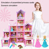 DSJ55 162pcs/set Children Passing Domestic Toy Doll House Princess Castle Set Simulation Disguise House