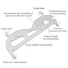 CYCLINGBOX Mountain Bicycle Chain Wear Measuring Ruler Measuring Chain Ruler Inspection Tool(Black)