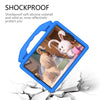 For iPad 10.2 EVA Flat Anti Falling Protective Shell with Thumb Bracket(Blue)