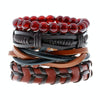 TZ037 4 In 1 Retro DIY Woven Leather Bracelet