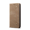 For Samsung Galaxy A06 5G Denim Texture Casual Style Horizontal Flip Leather Case(Khaki)