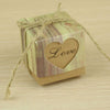 100 PCS Wedding Wood Grain LOVE Heart-shaped Pattern Hollowed-out Kraft Paper Sugar Box, Size: 5*5*5cm