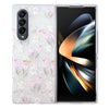 For Samsung Galaxy Z Fold4 Shell Texture Flower Pattern Protective Phone Case(Tulip)