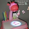 Children Multifunctional Projection Painting Toy Writing Board, wthout Watercolor Pen, Style: Giraffe Yellow