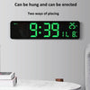 6625D LED Digital Alarm Clock Luminous Desktop Timer Temperature Display Alarm Clock( Black Shell Green Light)