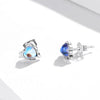 S925 Sterling Silver Heart Shaped Moonstone Women Earrings
