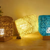 USB Square Sepak Takraw Table Lamp Bedroom Bedside Decorative Light, Spec: Dimming Switch+Base(Blue)