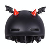 2pcs /Pair Motorcycle Helmet Devil Sucker Decoration, Style: Wing (Black)