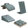 6.5x5.5x10.5cm L Shape Necklace Holder Pearl Gray Jewelry Bracelet Earrings Display Stand
