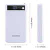 HAWEEL DIY 6 x 18650 Battery 24W Fast Charge Power Bank Box Case with Display, Not Include Battery (White)