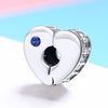 S925 Sterling Silver Heart-shaped Positioning Buckle Beads DIY Bracelet Necklace Accessories