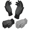 5pairs Outdoor Breathable Non-slip Particle Silicone Hiking Riding Nylon Gloves Thin Mittens(Grey)