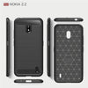 Brushed Texture Carbon Fiber TPU Case for Nokia 2.2(Black)