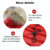 Warm Fleece Dog Coat with Fur Hood, Green, XL (4-7kg)