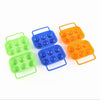 Portable Handle 6 Eggs Plastic Container Egg Storage Box Case(Orange)