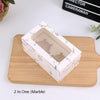 25 PCS Window Cupcake Packaging Box Muffin Cake Box With Inner Support, Specification: 2 In One (Marble)