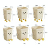 Cute Square Trash Can Household Living Room Bathroom Garbage Bin, Style: 12L Standing White