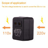 220V to 110V 50W AC Power Socket Adapter,  EU/US Plug to US Plug