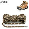 2 Pairs Round High Density Weaving Shoe Laces Outdoor Hiking Slip Rope Sneakers Boot Shoelace, Length:120cm(Coffee-Yellow)