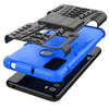 For Alcatel 3L (2021) Tire Texture Shockproof TPU+PC Protective Case with Holder(Blue)