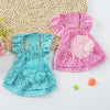 Pink Lace Dog Princess Dress, Breathable, Size M