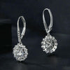 S925 Sterling Silver Platinum Plated Moissanite Women Earrings(MSE046)