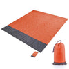 Polyester Waterproof Plaid Cloth Pocket Picnic Mat Outdoor Camping Beach Mat, Size: 2.1 x 2m(Orange + Dark Gray)