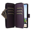For Samsung Galaxy A53 5G Nine-card Slots Zipper Wallet Bag Leather Phone Case(Dark Purple)