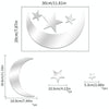 4pcs /Set Acrylic Moon Stars Mirror Wall Sticker Home Decoration Soft Mirror(Gold)