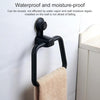 Multifunctional Toilet Suction Cup Towel Ring Rack(Black)