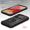For Samsung Galaxy A56 5G Sliding Camshield TPU + PC Phone Case with Holder(Black)