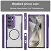 For Samsung Galaxy S24 Ultra 5G Carbon Fiber Texture MagSafe Translucent Phone Case(Purple)