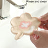 Bathroom Infused Silicone Soap Dispenser Household Non-Slip Soap Drainage Holder(Beige)