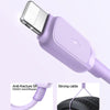 JOYROOM S-AL012A14 Multi-Color Series 2.4A USB to 8 Pin Fast Charging Data Cable, Length:1.2m(Purple)