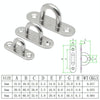 5 PCS 5mm 316 Stainless Steel Ship Oval Door Hinges Buckle