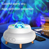 Bluetooth Music Atmosphere Light LED Laser Remote Control Water Pattern Star Projection Lamp(White)