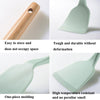 KU349 13 In 1 Storage Barreled Wooden Handle Silicone Kitchenware Set Non-Stick Cooking Spoon Shovel Kitchen Rack(Pink)