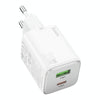 hoco N41 Almighty PD20W Type-C + QC3.0 USB Charger, EU Plug(White)